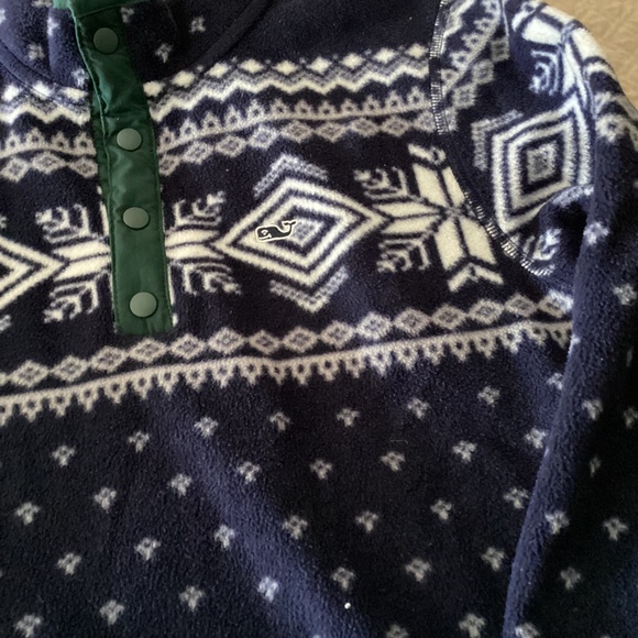 Vineyard vines boys size 16 fleece sweater snowflake theme - Picture 11 of 16